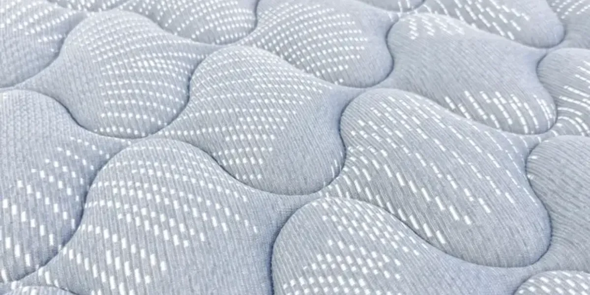 Close view of a quilted mattress top